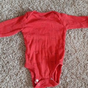 Red bear bodysuit